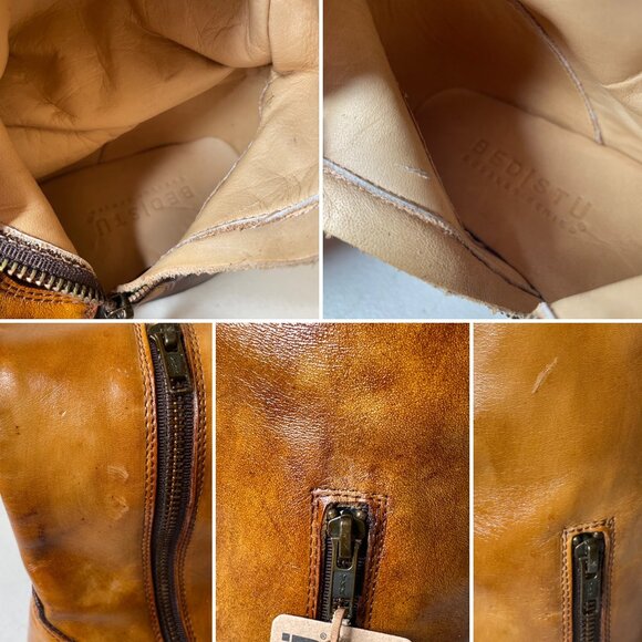 BED STU Tess Tan Leather Tall Riding Boots BedStu Size 7 - Picture 9 of 16